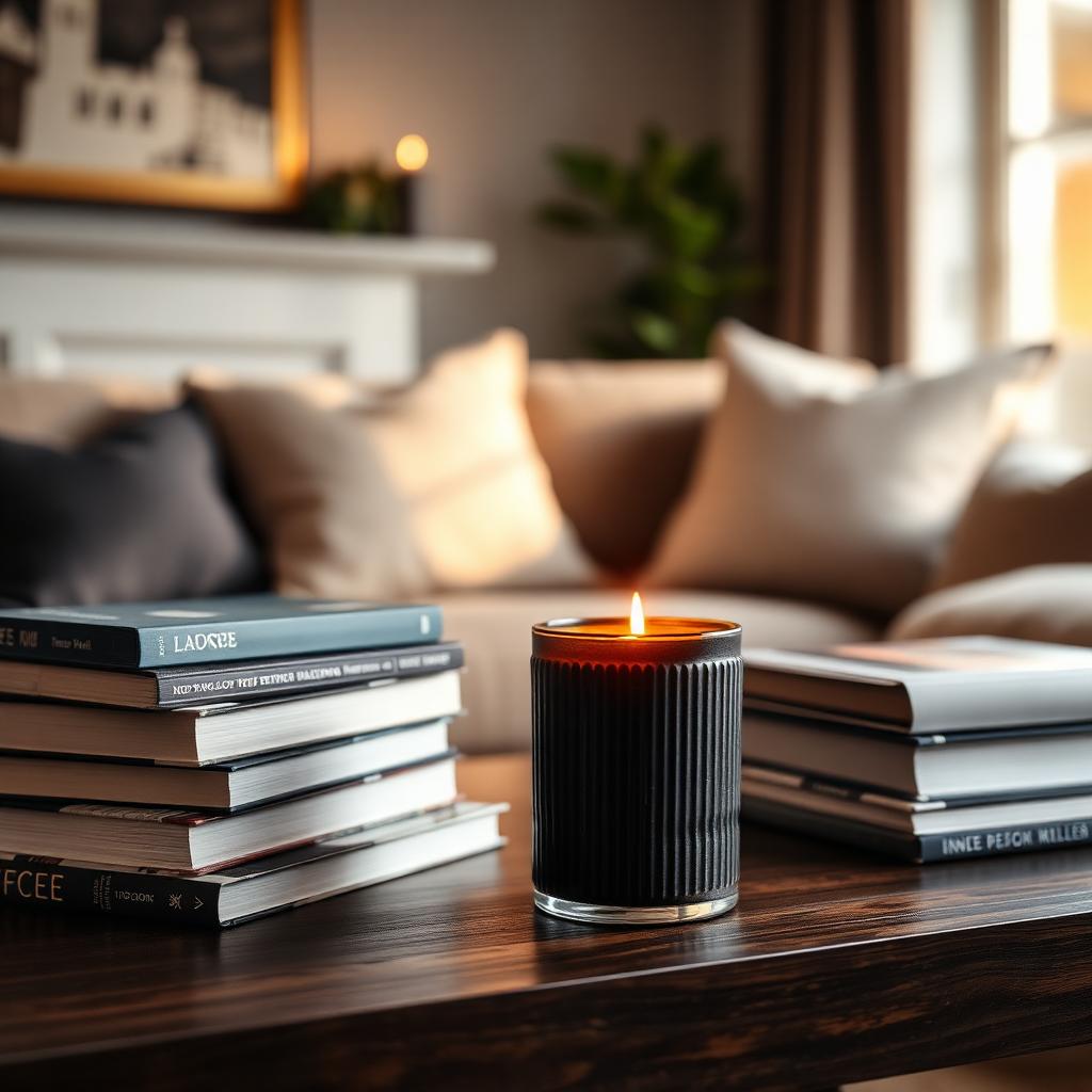 Noir Ribbed Scented Candle