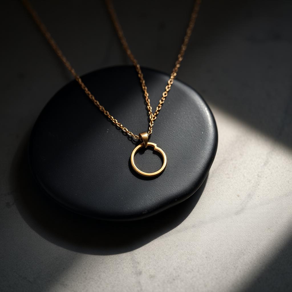 Solene Fine Gold Pendant Necklace