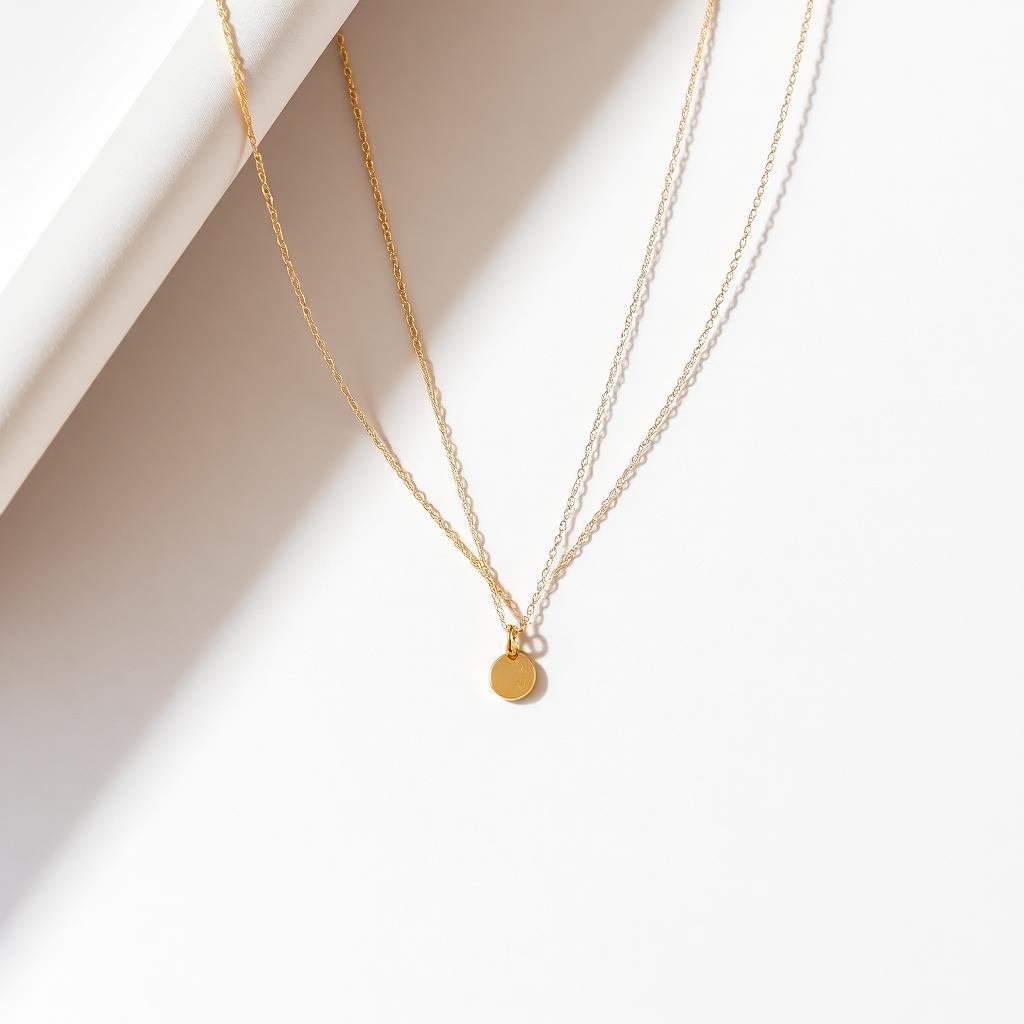 Solene Fine Gold Pendant Necklace