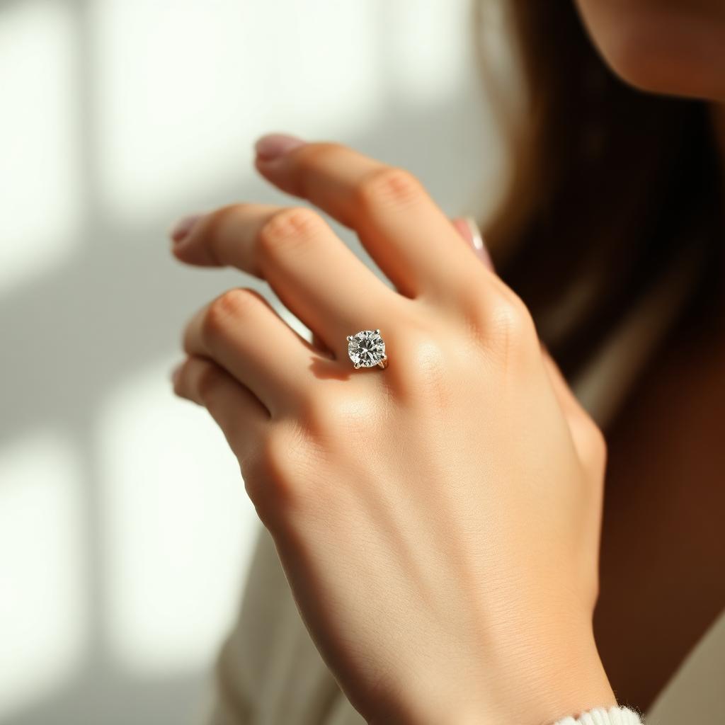 Solitaire Sterling Silver Ring