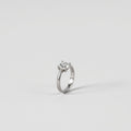 Solitaire silver ring
