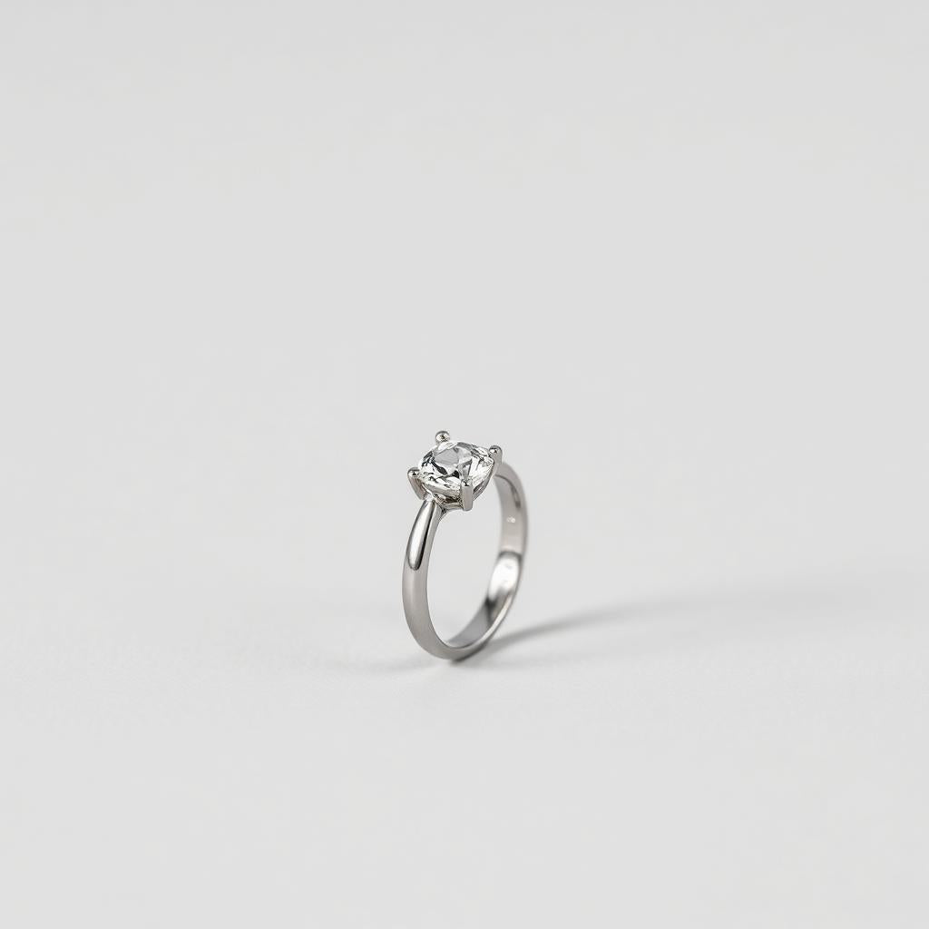 Solitaire Sterling Silver Ring
