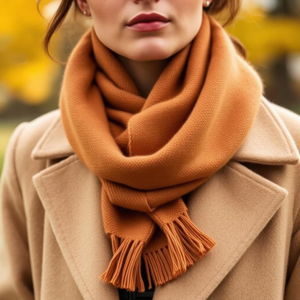 Cashmere Blend Fringed Scarf
